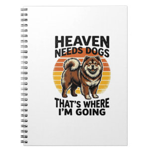 Cuaderno Camiseta de perro Chow Chow Heaven Tributo Grabado