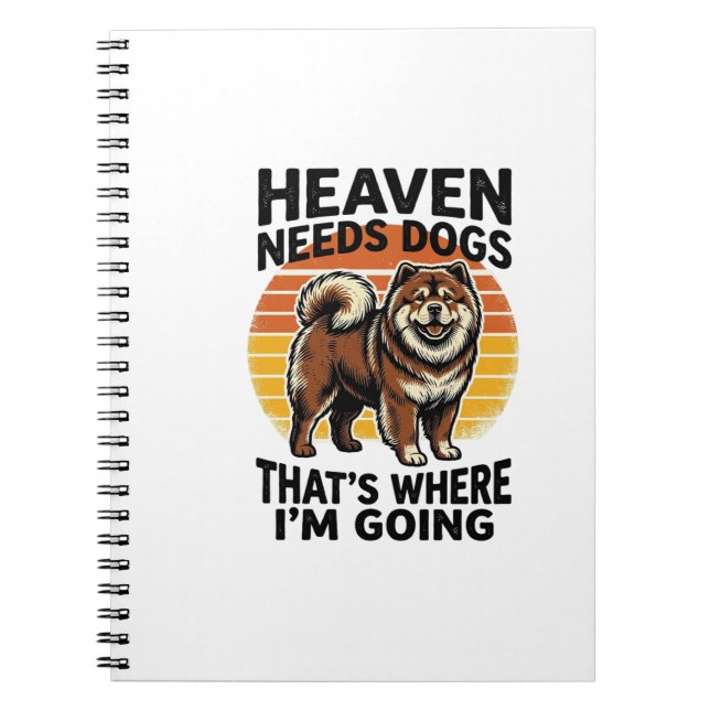 Cuaderno Camiseta de perro Chow Chow Heaven Tributo Grabado (Frente)