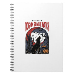 Cuaderno Camiseta de perro de Halloween Diseño de patrulla