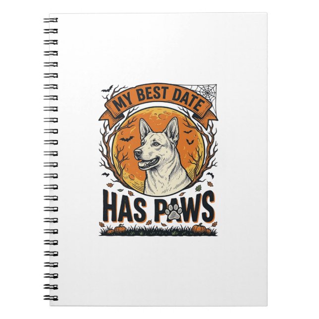 Cuaderno Camiseta de perro de Halloween para padres orgullo (Frente)