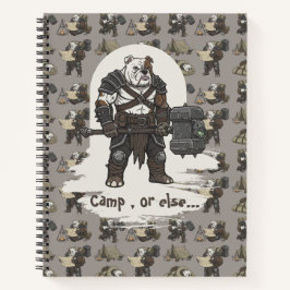 Cuaderno Camiseta de perro gladiador Bulldog Americano aven