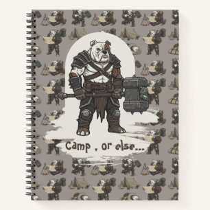 Cuaderno Camiseta de perro gladiador Bulldog Americano aven