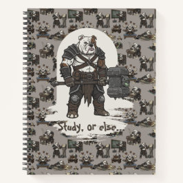 Cuaderno Camiseta de perro gladiador Bulldog Americano aven