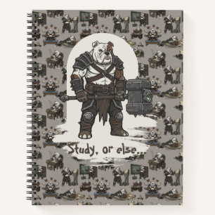 Cuaderno Camiseta de perro gladiador Bulldog Americano aven