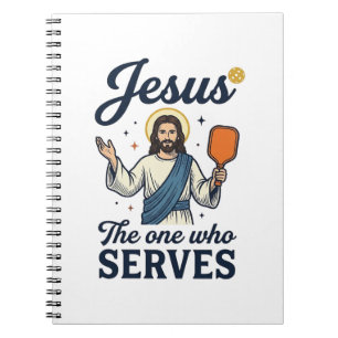 Cuaderno Camiseta de pickleball de Jesús el que sirve
