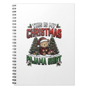 Cuaderno Camiseta de pijama de Navidad Cute Vintage Holiday
