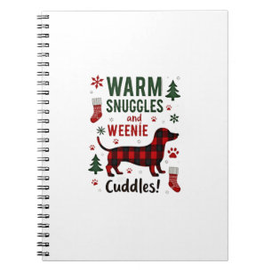 Cuaderno Camiseta de pijama de Navidad para perro salchicha