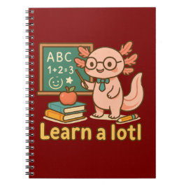 Cuaderno Camiseta de profesor de axolotl lindo | Aprende un