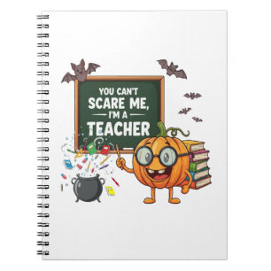 Cuaderno Camiseta de Profesor de Halloween - "No puedes asu