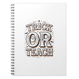 Cuaderno Camiseta de profesor de Halloween Vintage Trick Or