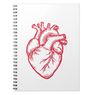 Cuaderno Camiseta de San Valentín de Corazón Anatómico