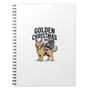 Cuaderno Camiseta de Santa de Navidad Dorado montando Retri