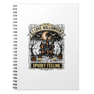 Cuaderno Camiseta de sentimiento de Halloween Casa embrujad