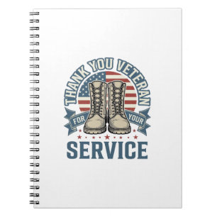 Cuaderno Camiseta de Servicio Botas Patrióticas para Vetera