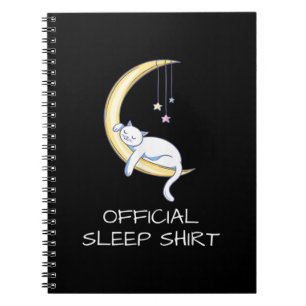 Cuaderno Camiseta de sueño oficial del gato Regalo del pr