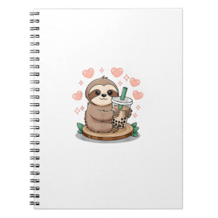Cuaderno Camiseta de té de burbujas de Sloth Boba Tea