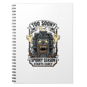 Cuaderno Camiseta de temporada espeluznante grabado vintage