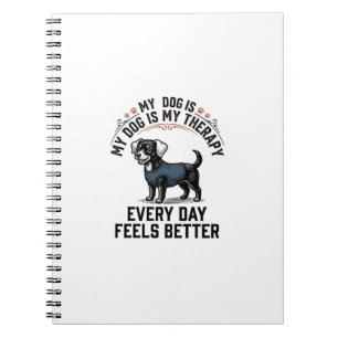 Cuaderno Camiseta de Terapia Canina Regalo de Amante de Per