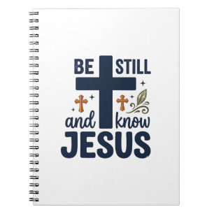 Cuaderno Camiseta de tipografía cristiana Conoce a Jesús y 