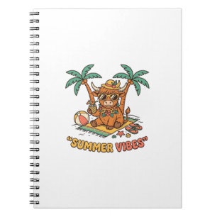 Cuaderno Camiseta de vacaciones en la playa con vibraciones