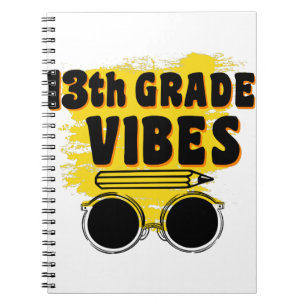 Cuaderno Camiseta de Vibraciones de 13º Grado Regreso a la