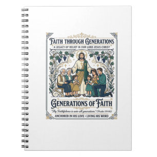 Cuaderno Camiseta del Árbol Genealógico de Jesús Diseño Bas