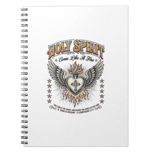 Cuaderno Camiseta del Corazón Alado del Grabado Vintage del