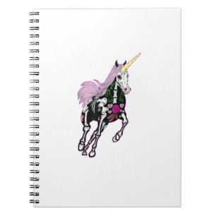 Cuaderno Camiseta Día De La Muerte Unicornio Calavera Azuca