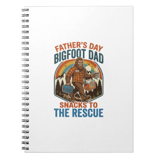 Cuaderno Camiseta Día del Padre Bigfoot Papá Criando Niños
