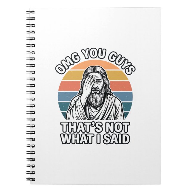 Cuaderno Camiseta divertida con cita retro de Facepalm grab (Frente)