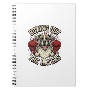 Cuaderno Camiseta divertida de perro boxeador boxeando a lo