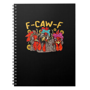 Cuaderno Camiseta divertida de pollo F-Caw-F para hombres y