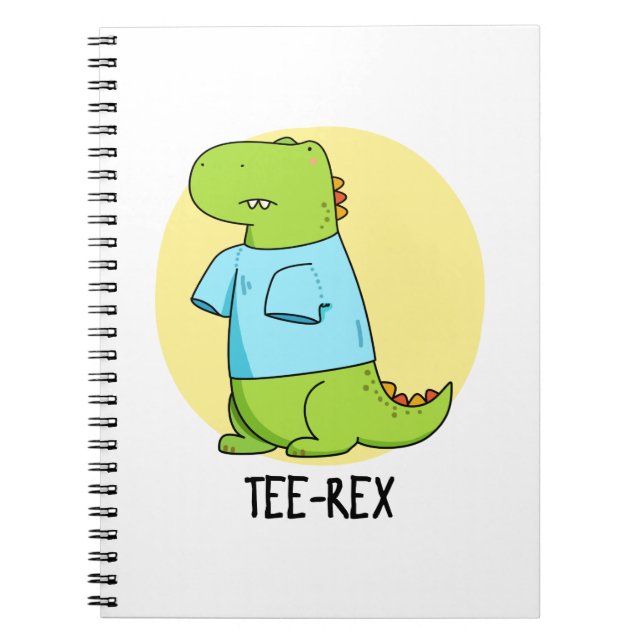 Cuaderno Camiseta Divertida de T Rex TRex Dinosaurio Chiste (Frente)