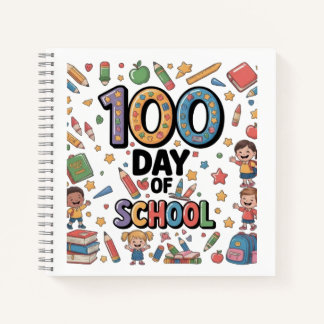 Cuaderno Camiseta divertida del 100º día de escuela | Niños