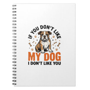 Cuaderno Camiseta divertida para amante de perros cita vint