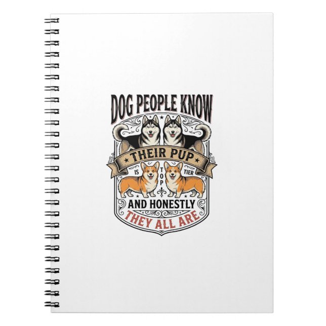 Cuaderno Camiseta divertida para amantes de perros con deba (Frente)