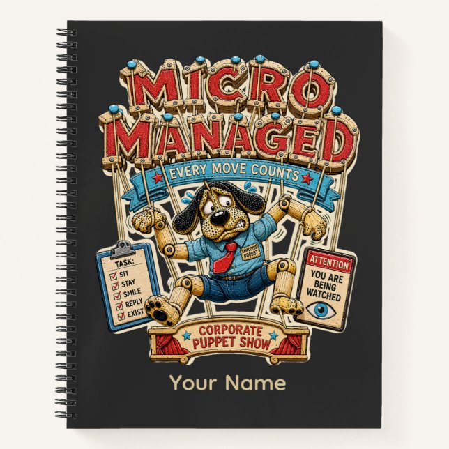 Cuaderno Camiseta divertida personalizada de oficina Micro  (Anverso)