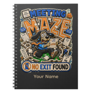 Cuaderno Camiseta divertida personalizada 'Laberinto de reu