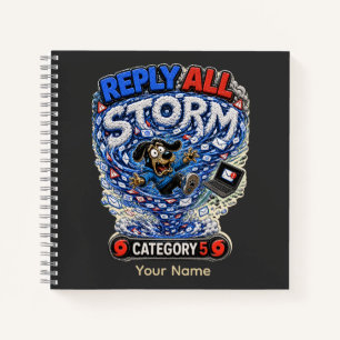 Cuaderno Camiseta divertida personalizada para tormenta de