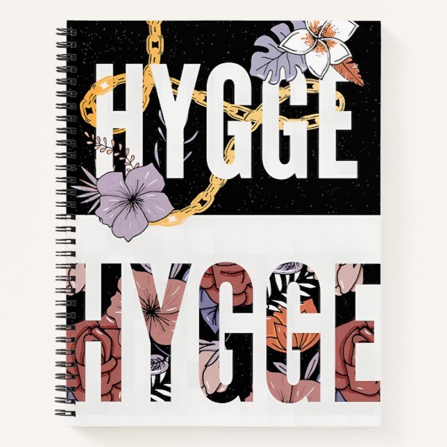 Cuaderno Camiseta estética de confort floral HYGGE - acoged (Anverso)