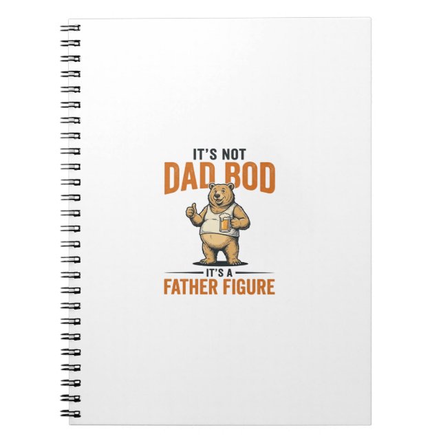 Cuaderno Camiseta Funny Dad Bod Father Figure Bear Beer_1 (Frente)