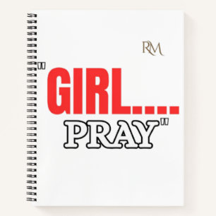 Cuaderno Camiseta Girl Pray   Camiseta Cristiana Basada en 