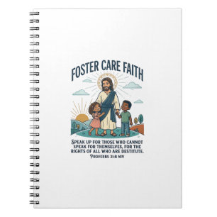 Cuaderno Camiseta gráfica de adopción y cuidado de Jesús Cr