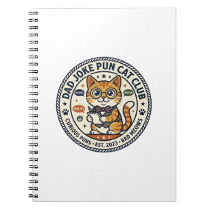 Cuaderno Camiseta gráfica de arte de broma de papá gato - P