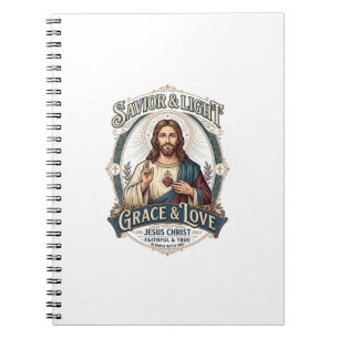 Cuaderno Camiseta gráfica de caza vintage de Jesus Thrift S