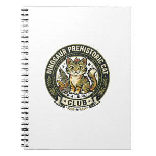 Cuaderno Camiseta gráfica de gato prehistórico de dinosauri