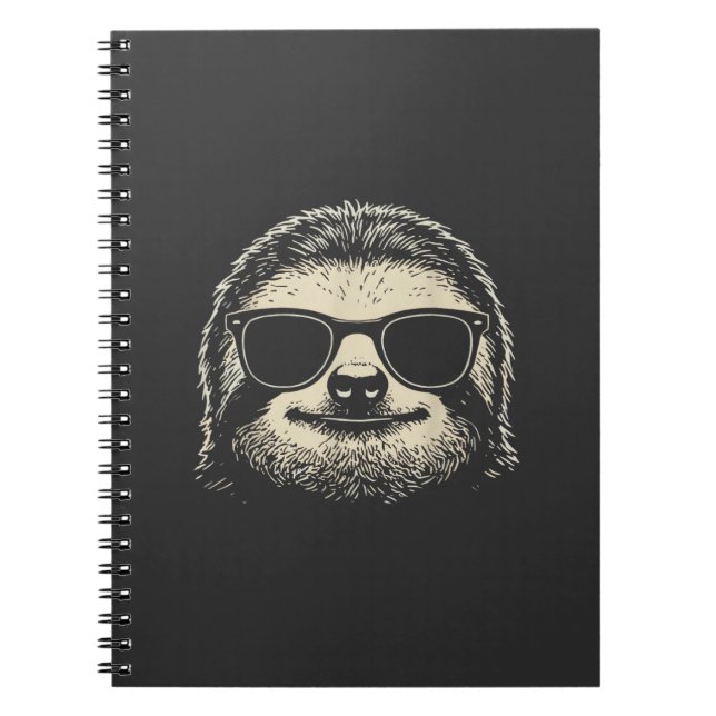 Cuaderno Camiseta gráfica de hombre con perezoso que lleva  (Frente)