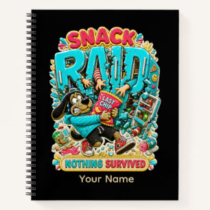Cuaderno Camiseta gráfica de perro sarcástico para trabajad