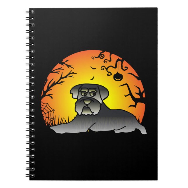 Cuaderno Camiseta Halloween Schnauzer Dog Lover (Frente)