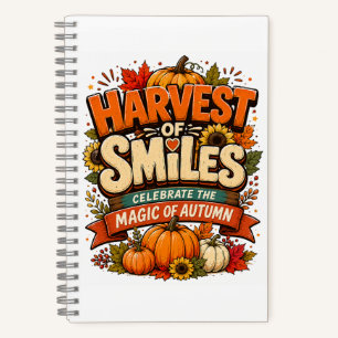 Cuaderno Camiseta Harvest of Smiles Calabaza de Otoño